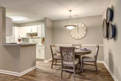 dining area with view to kitchen
